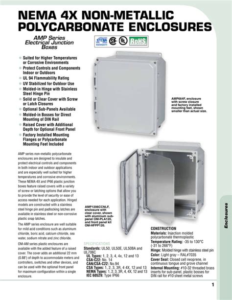 non metal enclosure|nema 4x non metallic enclosures.